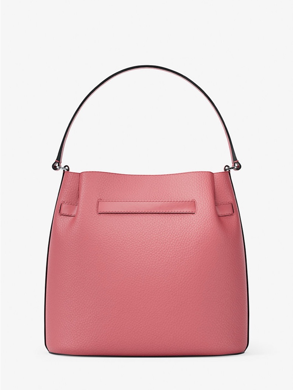MK Hibiscus 🌺 Leather Bucket Bag with Top Handle and Detachable Strap NWT - Picture 4 of 16